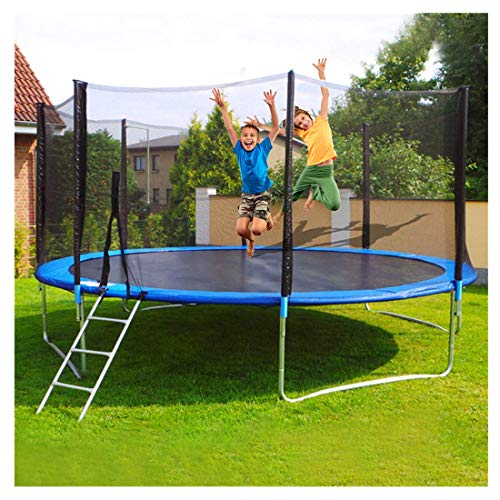 POOYA 12 FT Kids Trampoline with Enclosure Net Jumping Mat and Spring Cover
