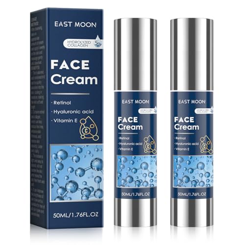 MADGININE 2 Bottles 6 in 1 Particle Face Cream for Men Eye Bags Natural Moisturiser Organic Anti-wrinkle Face Neck Firming Cream Mens Anti Aging Face Cream