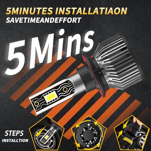 Image of Driving Light Bulbs Set Fit for Ford F-250 F-350 F-450 Super Duty 2005-2022, High Beam Low Beam Fog Light Bulb Combo, Direct Installation, 800% Brightness 6500K White Light, IP68 Pack of 6