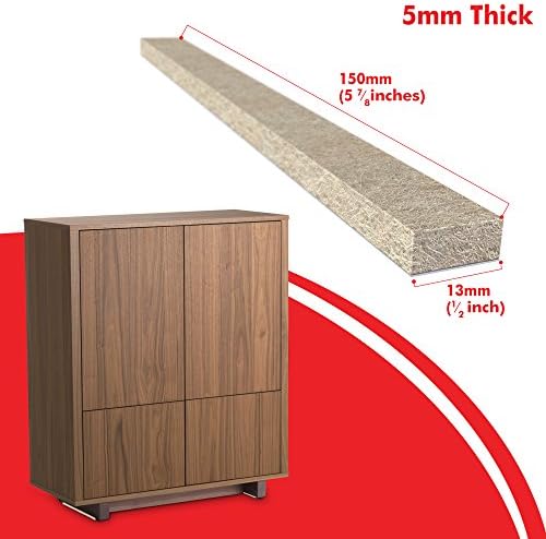 Furniture Felt Pads & Furniture Pads, Assorted Felt Pads & Clear Rubber Feet Bumpons. Chair Leg Floor Protectors with Strong Adhesion, 5mm Thick Floor Protector Pads for Increased Durability (124 Pack)