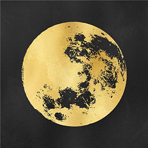 Image 80x80cm Rétro Abstrait pour Rénover un Mur Vide | Duo Toile Moon Earth Géométrique