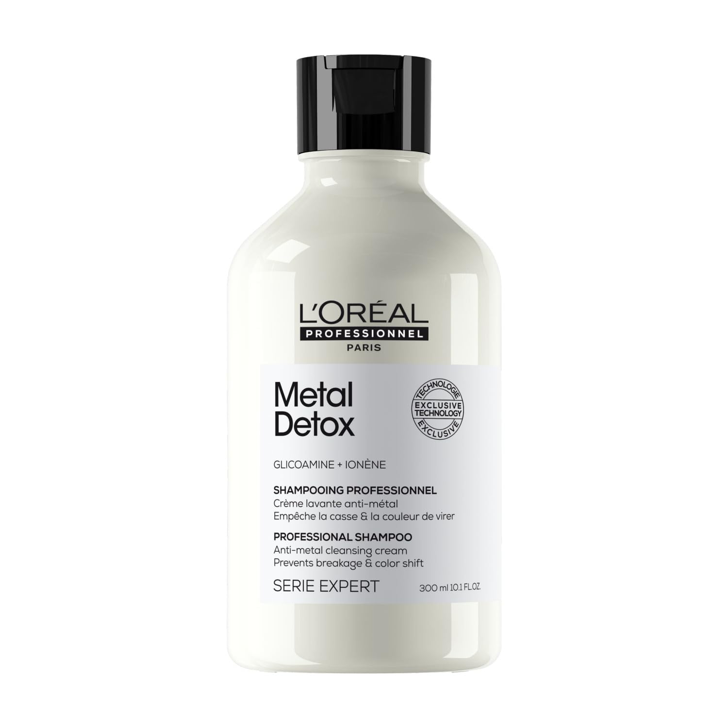 L'Oréal Professionnel Paris | Shampoo Ristrutturante per Tutti i Tipi di Capelli Danneggiati, Rischio di Rottura Ridotto, Colore Protetto, Chioma Lucente&Setosa, Senza Solfati, Metal Detox
