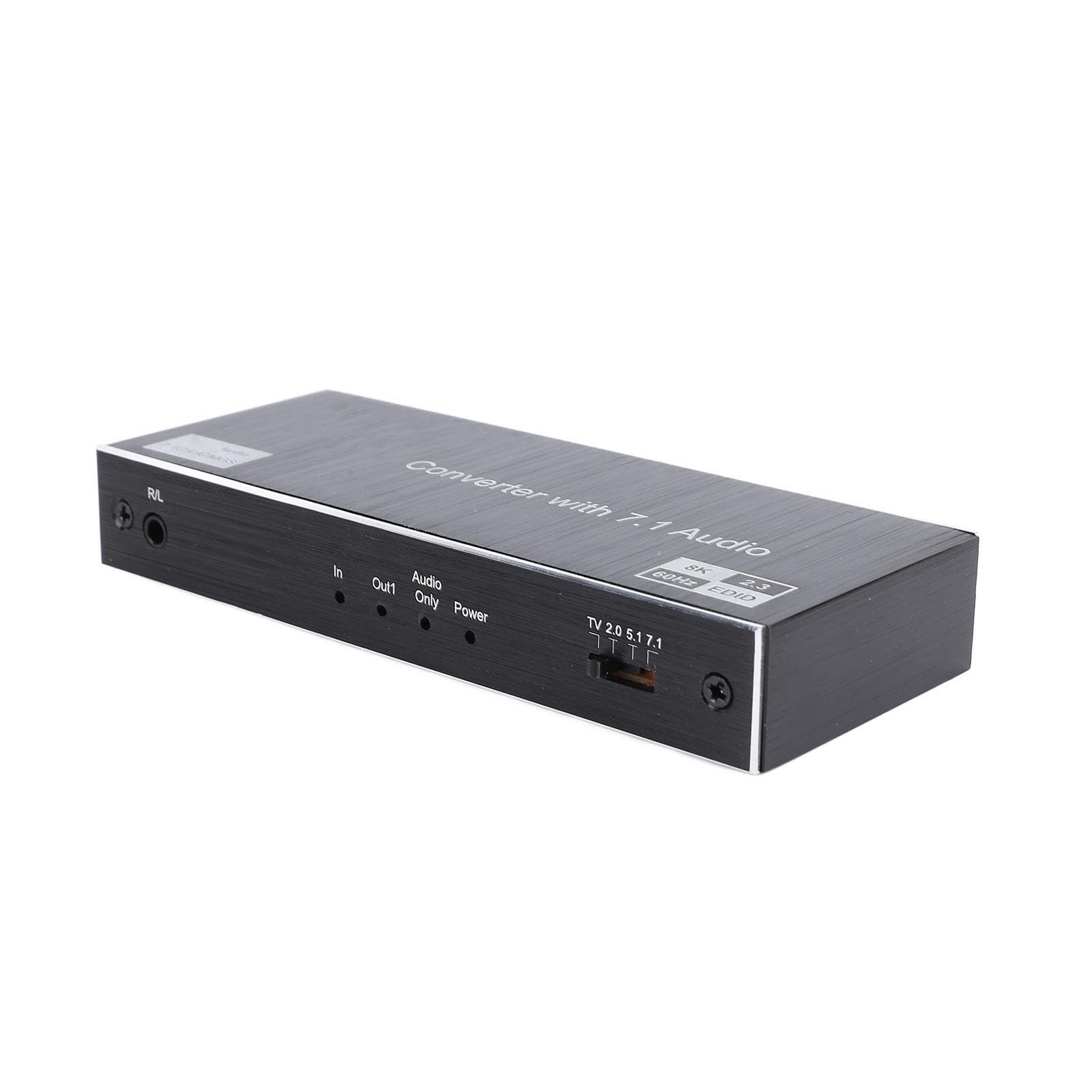 HDMI 8K Splitter, 1 in 2 Out Seamless Switcher, 40Gbps 3D HDMI Output Multiviewer for HDTV STB DVD Projector (US Plug)