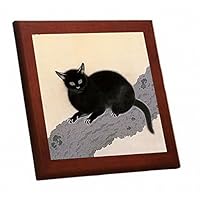 Amazon.co.jp: 菱田春草『 黒き猫 』の木枠付きフォトタイル