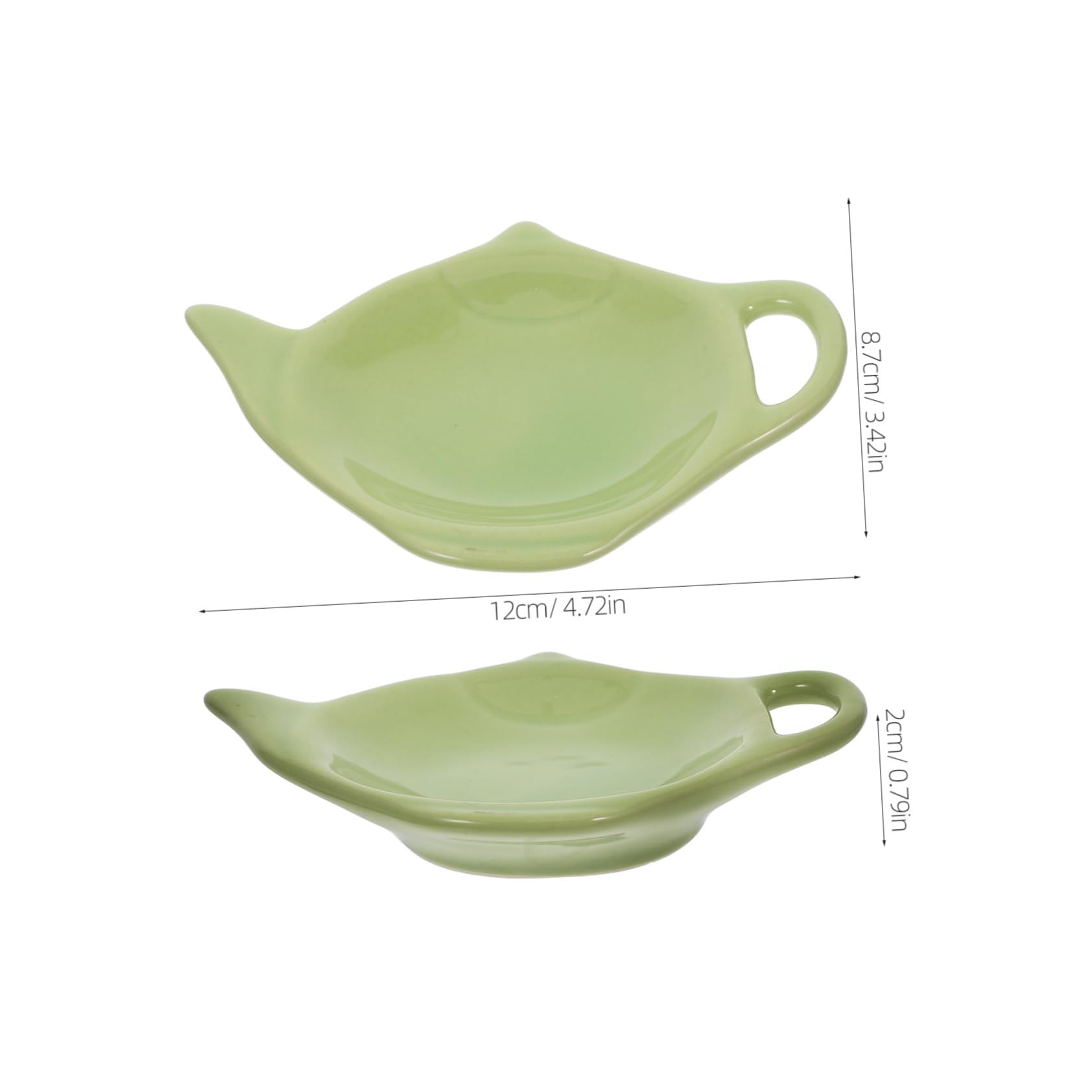 LABRIMP Tea Bag Holder Dish Teapot Shape Stylish Tea Accessories Easy to Clean Ceramic
