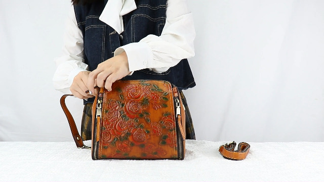 Bolso bandolera vintage para mujer LEETEULO miniatura 7