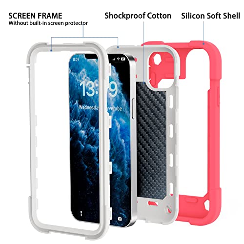 Image of MARKILL Compatible with iPhone with Built-in 360Rotating Ring Stand, Military Grade Drop Protection Full Body Rugged Heavy Duty Case Durable Cover (Hot Pink, iPhone 11 6.1 inch)