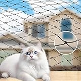Klmnop Cat Netting Balcony, 10 x 13 ft Steel Reinforced Safety Screen for Pets Anti-Fall, Cat Mesh Fence for Balcony, Window, Stair(Black)
