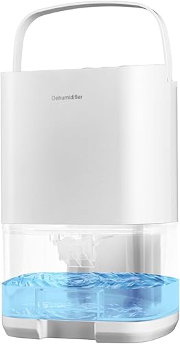 Miniatura 7 de Deshumidificador ELROTONEG, tanque de agua de 35 onzas (300 pies cuadrados), deshumidificador pequeño para sótano con apagado automático, modo de