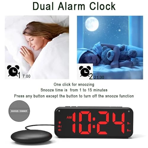 Double alarme vibrante avec shaker de lit et 4 variateurs d'intensité lumineuse - 5