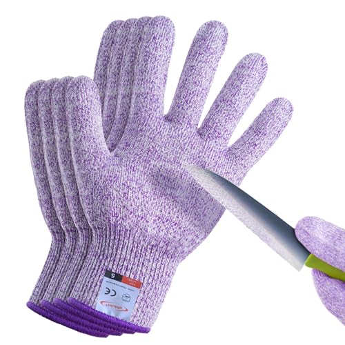 Guantes resistentes a cortes de grado alimenticio en pack de 2 pares para tallado