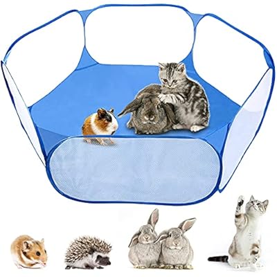 MAIKEHIGH Foldable Pet Puppy Playpen Cage Play Tent Outdoor Indoor Fence for Guinea Pig, Rabbits, Hamster, Chinchillas and Hedgehogs
