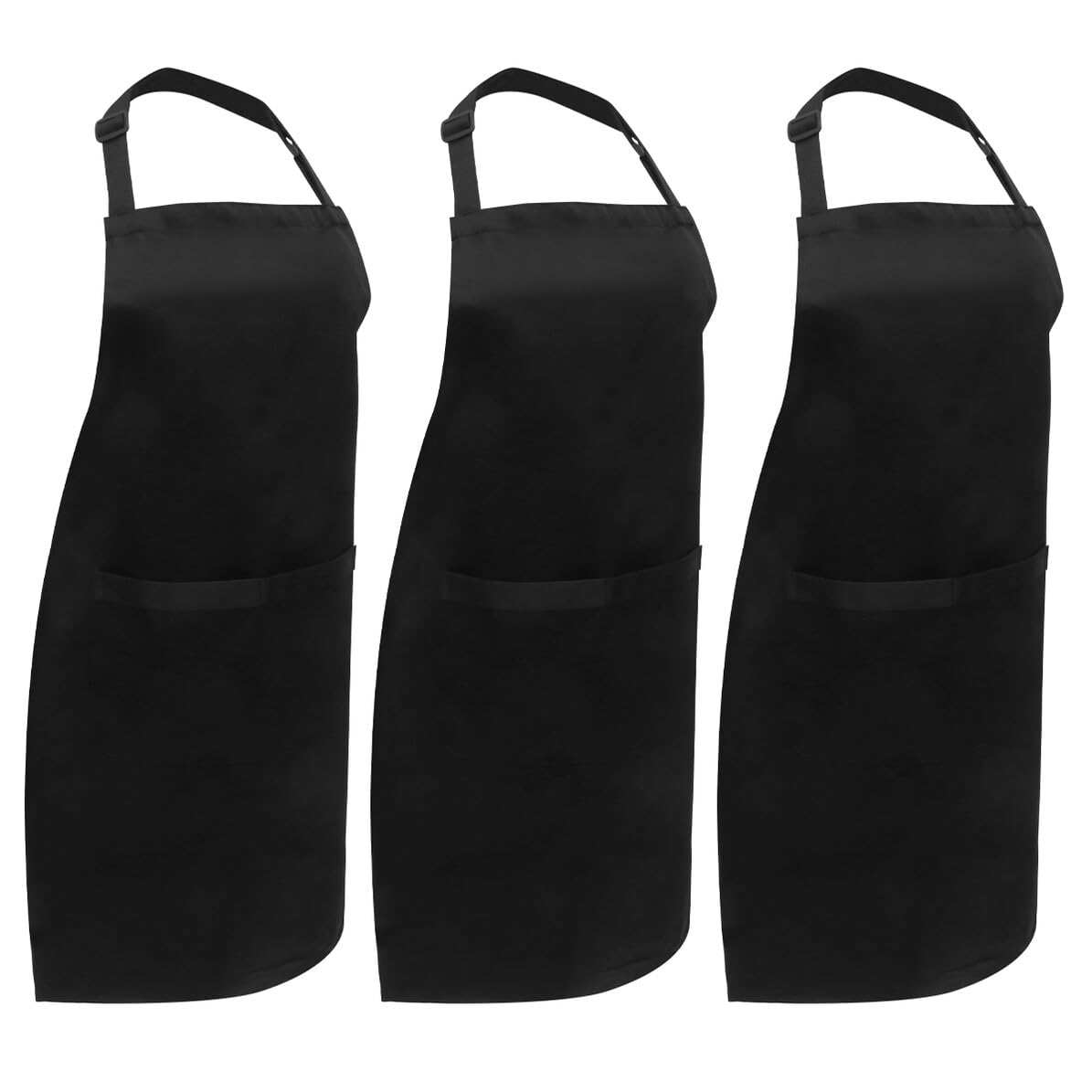 Mikikit 3 pezzi Grembiule Regolabile con Tasche per Parrucchiere Cameriere Protezione Macchia per