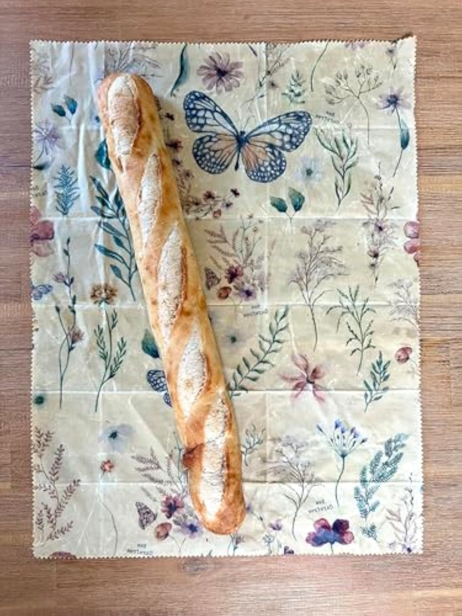 Reusable Beeswax Bread Wrap for Sustainable Food Storage