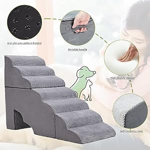 Dog-Stairs-for-Small-Dogs-High-Beds-32-36-H-Extra-Wide-Dog-Steps-for-Small-Large-DogsCats-Pet-StairsSteps-for-High-Beds-Non-Slip-Balanced-Dog-Ramps-for-Old-DogsCats-Injured-Grey34-H - Cucciolini Doodles   Dog-Stairs-for-Small-Dogs-High-Beds-32-36-H-Extra-Wide-Dog-Steps-for-Small-Large-DogsCats-Pet-StairsSteps-for-High-Beds-Non-Slip-Balanced-Dog-Ramps-for-Old-DogsCats-Injured-Grey34-H