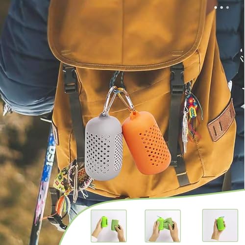 dogmoon Kühlende Handtücher, 3 Stück Schnelltrocknendes Sporthandtuch mit Tragbaren Silikonhüllen, Cooling Towel, Kühltücher Sporthandtuch Microfase für Fitness Outdoor Sports(30 x 90cm, 3 Farben)