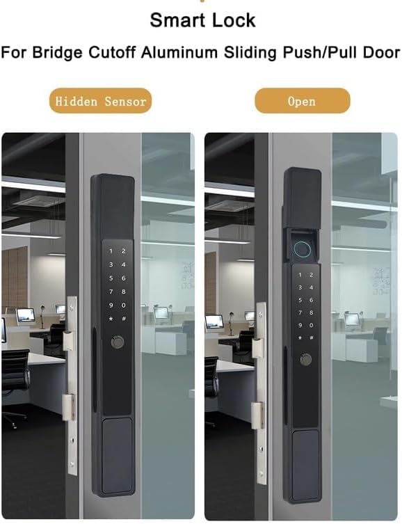 Serratura intelligente impermeabile password intelligente per impronte digitali serratura automatica serratura per porta scorrevole esterna TT sblocco intelligente