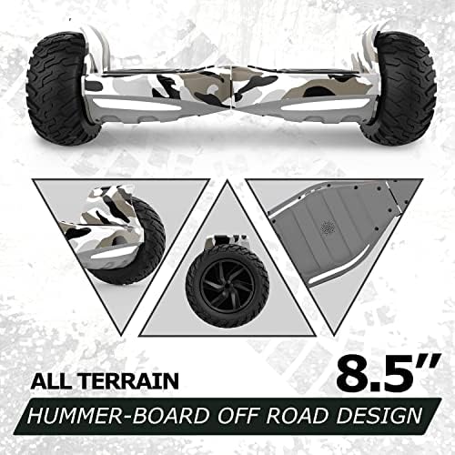 GeekMe Hoverboards mit Sitz,8.5 All-Terrain mit leistungsstarkem Motor APP Bluetooth eingebaut + Hoverkart Zubeh&ouml;r f&uuml;r s Hoverboards