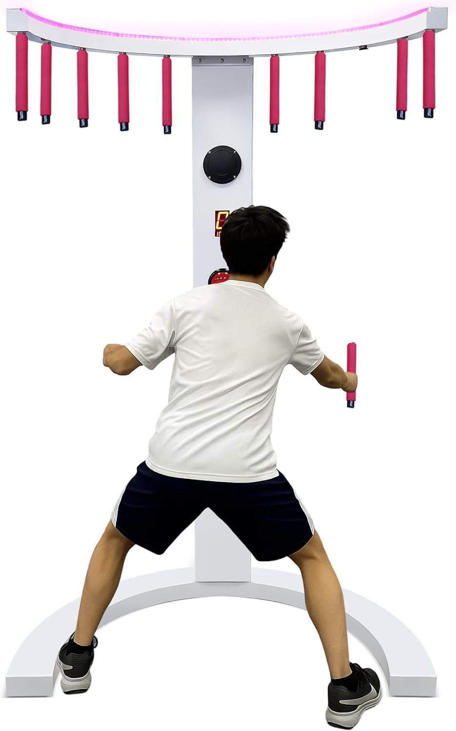 Juego De Reflejos con Joystick De Velocidad Ajustable, Máquina Recreativa para Entrenar La Coordinación Mano-Ojo, con Luces Led Y Reacción A La Música, Ideal para White