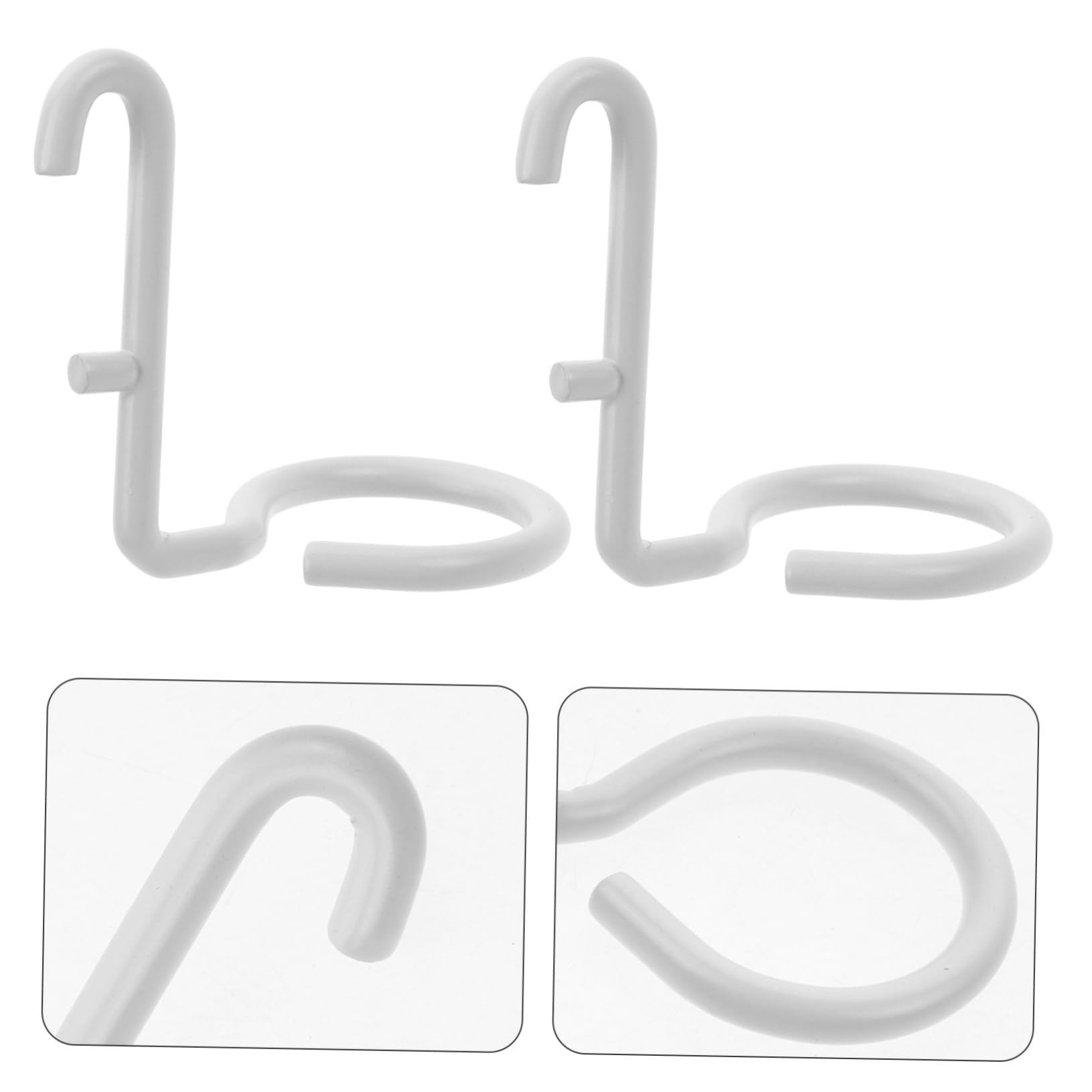 KICHOUSE 2 Pack White Pegboard Hook Hangers Easy Install Wall Organizer Adhesive Strip Home Decor Accessory