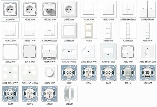 Preisvergleich Produktbild Jung AS500 alpinweiß, Schalter & Steckdosen - Set Auswahl