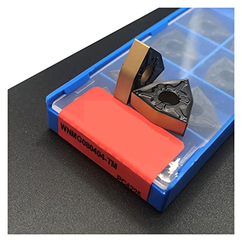 AALLYN Indexable Carbide Lathe Tool 10pcs WNMG080404-TM PC4225 Lathe Tools Cutting Lathe CNC Tools Lathe Cutter External Turning Tool Carbide