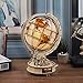 3D Wooden Puzzles Globe Model Kit for Adults to Build ROKR 3D Puzzles Night Light Desk Display Toy Unique Gift for Birthday/Anniversay