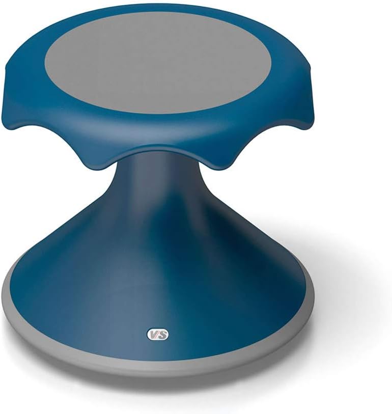 Hokki VS America Stool, Flexible Ergonomic Seating Stool for Kids and Adults, 12" Seat Height, Blue