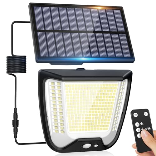 spqment Solar Outdoor Security Sensor Lights: 288 LED Outdoor Gar...