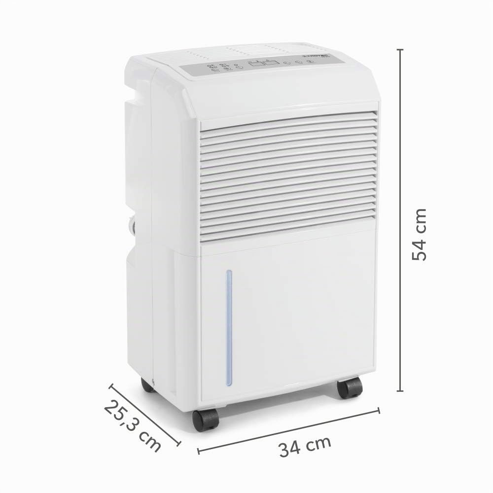 TROTEC TTK 90 E deshumidificador 30 l/día para hogar y sótano | Para estancias de hasta 90 m²/230 m³, apagado automático, para controlar la humedad y la condensación en interiores