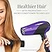 Remington D3190 Damage Protection Hair Dryer with Ceramic + Ionic + Tourmaline Technology, Purple