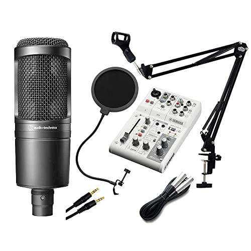 AG03 MK2ミキサーとAT2020マイク（マイクスタンド&ポップガード） Amazon.co.jp: YAMAHA AG03MK2 AT2020 配信セット アームスタンド