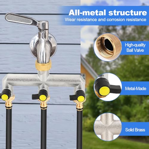 Distributeur d'eau à 3 voies pour robinet de jardin et terrasse - 4