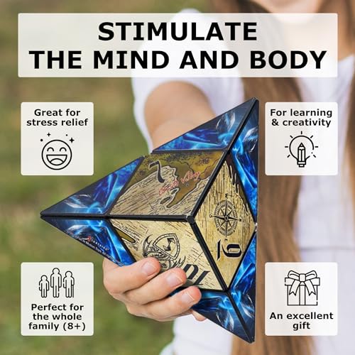Image of Shashibo DODECA Magnetic Puzzle Cube, Sensory Fidget Toy for Adults & Kids, Stress Relief Fidget Toy for All Ages, Cool Fidget Toys for Desk, Shape Shifting Box, 100+ Possible Shapes
