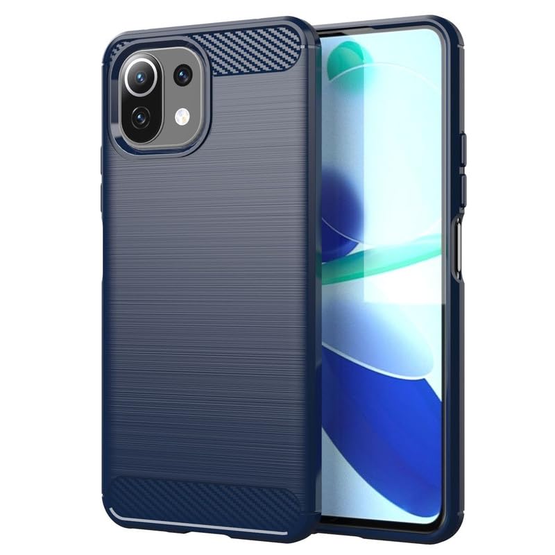 Image of Hybrid Carbon Fiber Back Case for Mi 11 Lite /Mi 11 Lite NE (Blue)