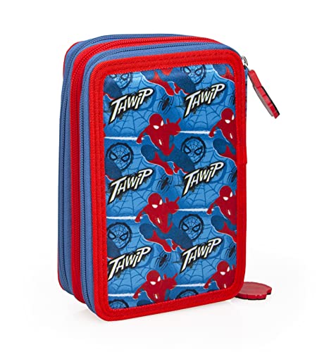 Trousse Spider-Man 3 compartiments garnie de 44 pièces Marvel