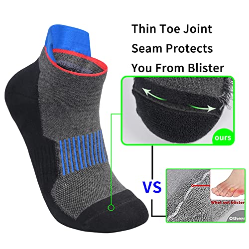 Men's Anti Stink Odor Control Padded Thick Low Cut Ankle Sneaker Running Socks4