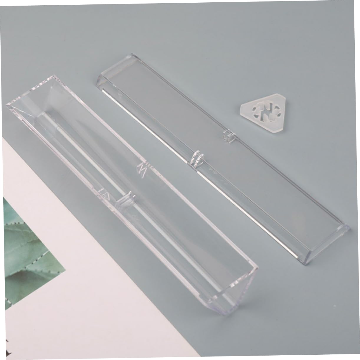 NUOBESTY Pencil Box Trasparente in Plastica 15 Pezzi per Penna
