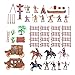 F Fityle Ouest Cow-Boys et Indiens Chiffres Enfants Jouer Jouets Vie Scène Accessoires pour Enfants, Garçons, Enfants