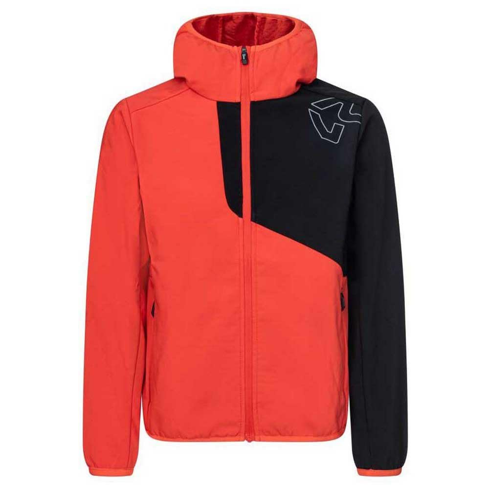 Rock Experience REJJ01251-C841 OLD CROW SOFTSHELL JUNIOR JACKET Jacket Unisex 0740 CHERRY TOMATO+0208 CAVIAR 10/140