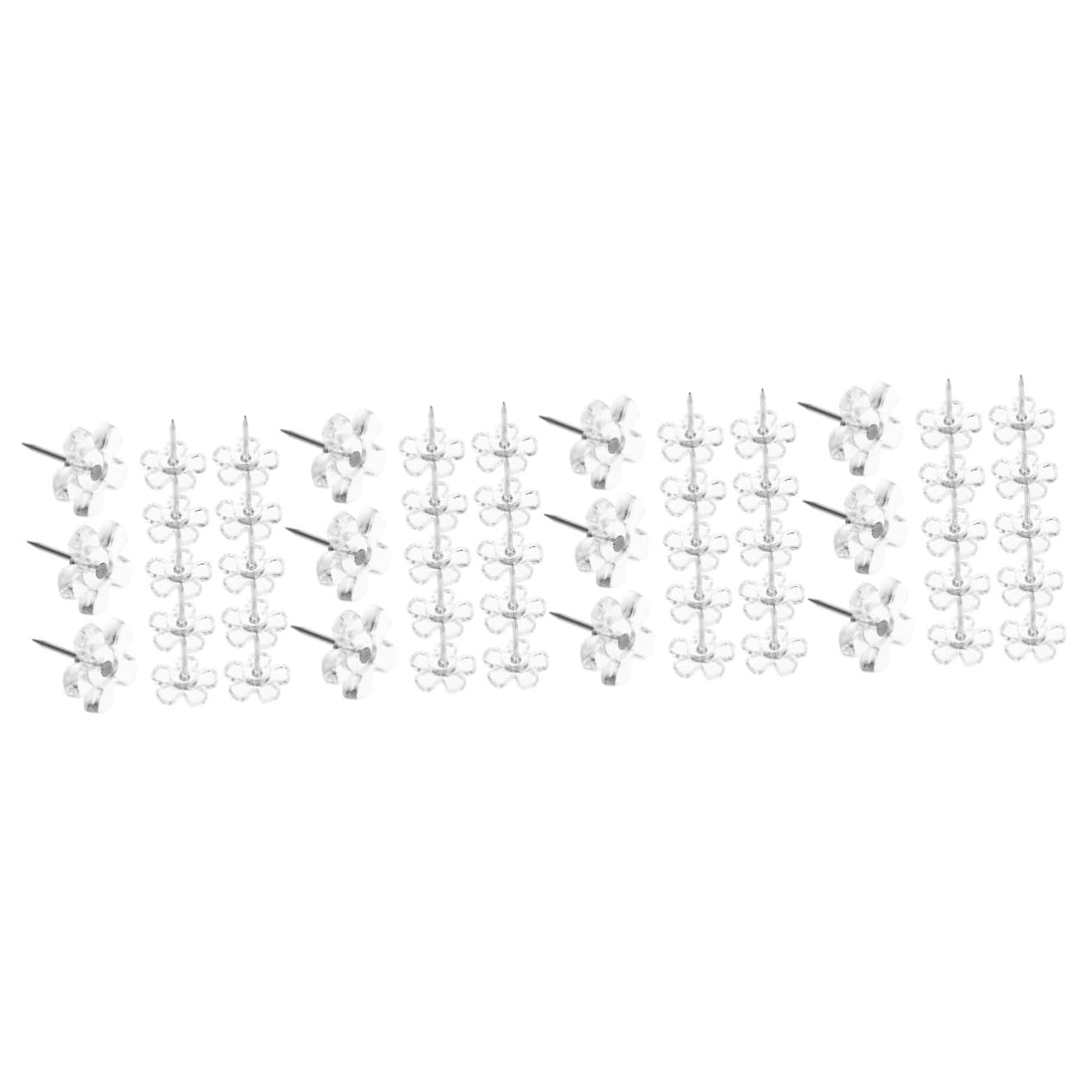 DOITOOL 4 Sätze Transparente Druckpins Für Pinnwände Reißzwecken Für Fotowände Kunstwerke Und Karten Fixieren Von Postern Und Karten 100 Stück * 4