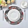 Round Placemats Set of 6, Extreme Red Sports Car Heat Resistant Washable Place Mats, 39 cm Non Slip Wipeable Table Mats for Kitchen Dining Holiday Party Table Decor, Indoor & Outdoor Use #2