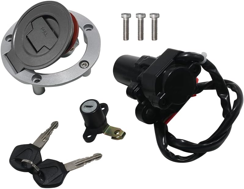 Ignition Switch Gas Cap Cover Seat Lock Key for Yamaha YZF R6 R6 1999-2005,YZF R1 R1 1998-2003 for Yamaha MT03 MT-03,XJ6 XJ6F XJ6N for Yamaha FZ1 FZ6 FZ07 FZ8 FZ09 Ignition Switch Gas Cap