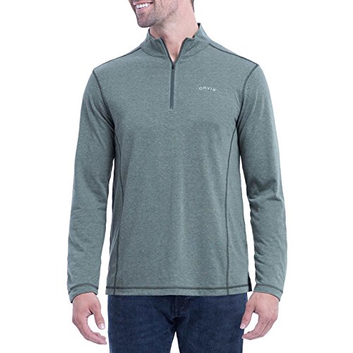 Orvis Men’s Sandy Point ¼ Zip Pullover (XL, Green)