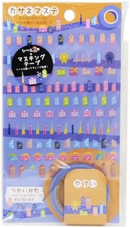 Amazon 夜景 やけい カサネマステ プチシール マスキングテープ 可愛い手帳デコステッカー通販 マスキングテープ 文房具 オフィス用品