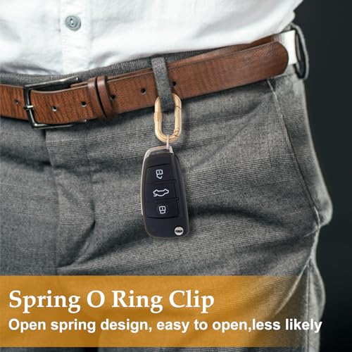 Image of Oval Spring Ring Clips, Metal Keyring Purse Clip