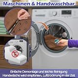 Eukue Hundetreppe 2 Stufen, Verlängert Hunderampe für Kleine Hunde und Katzen, Hochdichtem Schaum Haustiertreppe für Bett und Sofa aus, Tragbare Treppe für Hunde mit Waschbarem Bezug(Braun)