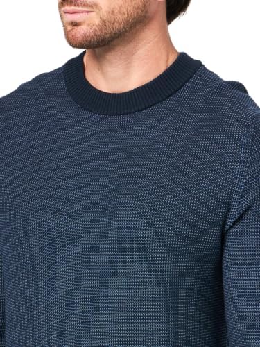 BOSS, Mock Turtle Cotton Blend Sweater, Navy Zone, M — view 2