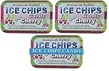 ICE CHIPS Xylitol Candy Tins (Sour Cherry, 3 Pack) - Includes BAND as shown