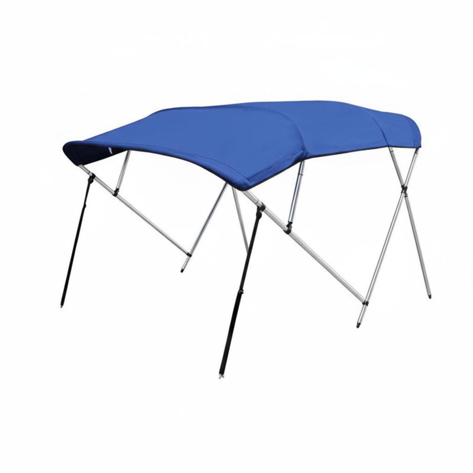 Tettuccio Barca Tendalino Copertura Parasole Bimini Top Oxford 600D Anti Sbiadimento con Telaio in Acciaio Inox 316 E Viti in Nylon a Serraggio, 4-Fascio